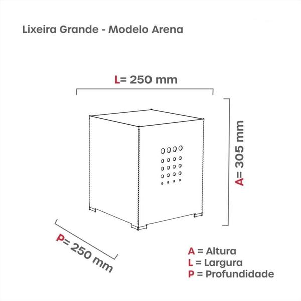 Imagem de Lixeira Grande Montável AN02MT Pandin Móveis Laranja Picasso