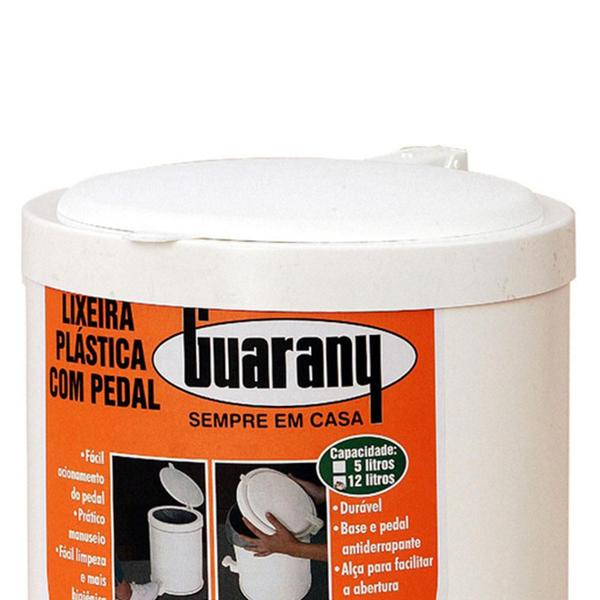 Imagem de Lixeira Guarani De Plástico Com Pedal Cor Branca 12L