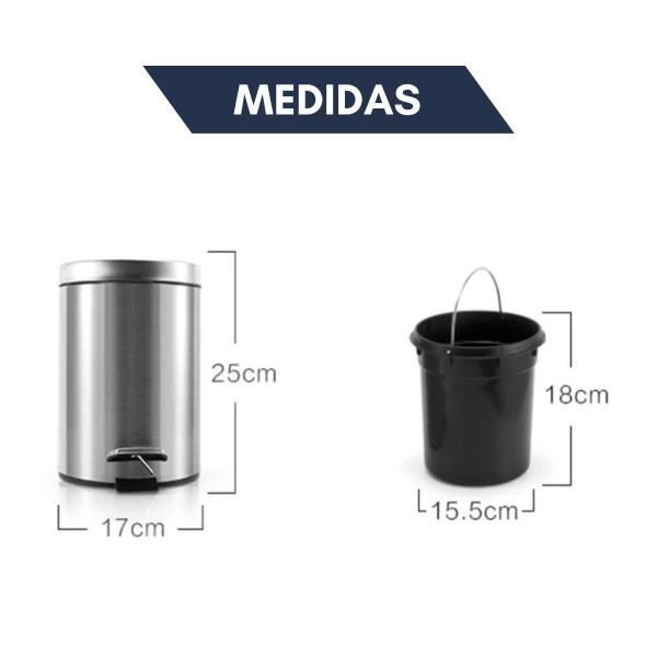 Imagem de Lixeira Inox 3L Com Acionamento Por Pedal