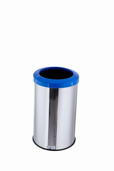 Lixeira Inox Aro Plástico Lixo Reciclável Cozinha 20 Litros - Aldinox Imagem de Lixeira Inox Aro Plástico Lixo Reciclável Cozinha 20 Litros