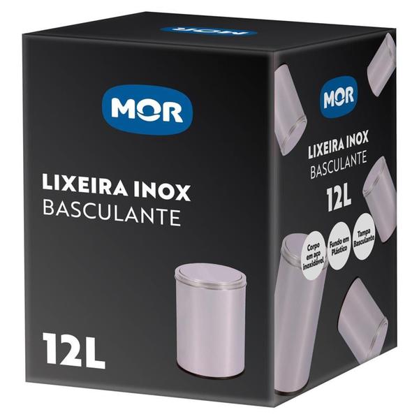 Imagem de Lixeira Inox Basculante 12L - MOR