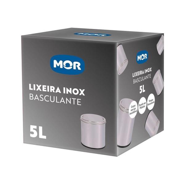 Imagem de Lixeira Inox Basculante 5L - MOR