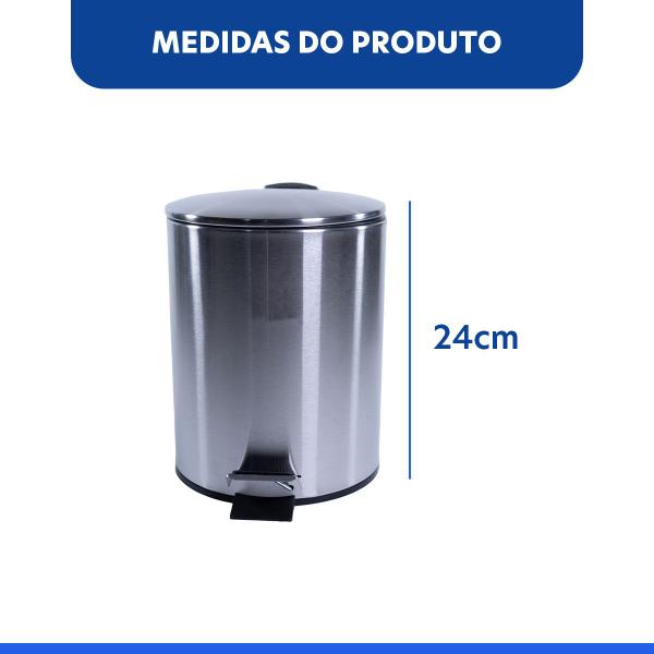 Imagem de Lixeira Inox c/ Pedal Arcade 3l Wincy