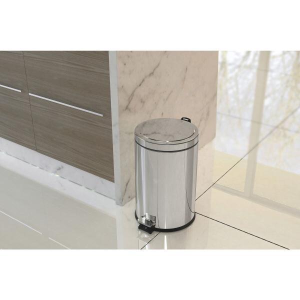 Imagem de Lixeira Inox C/pedal Balde Interno Polida Tramontina 3 Litro