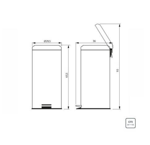 Imagem de Lixeira Inox Com Pedal 30 Litros Brasil Tramontina 94538/130