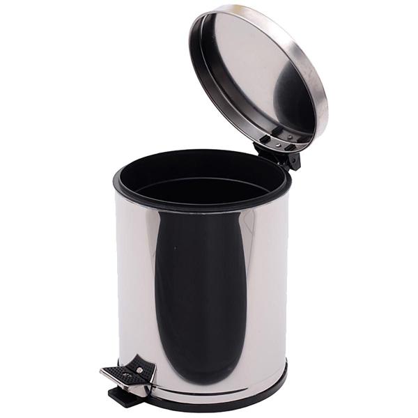Lixeira Inox Para Banheiro e Cozinha Com Pedal e Recepiente em Plástico 10,5L Viel Imagem de Lixeira Inox Para Banheiro e Cozinha Com Pedal e Recepiente em Plástico 10,5L Viel