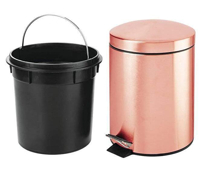 Imagem de Lixeira Inox Pedal Rose Gold/Dourado 5 Litros Banheiro