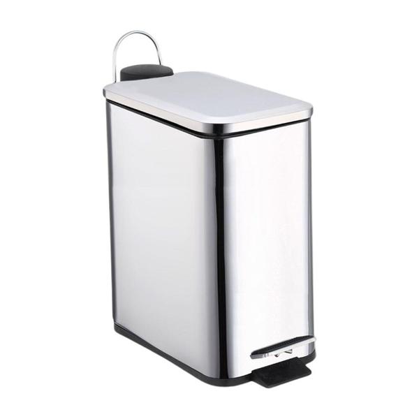 Imagem de Lixeira Inox Retangular com Pedal 5L Acetinado - Mood