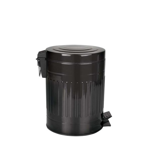 Imagem de Lixeira Inox Retrô 5l Cesto Lixo Com Pedal Balde Interno Banheiro Cozinha - Mor