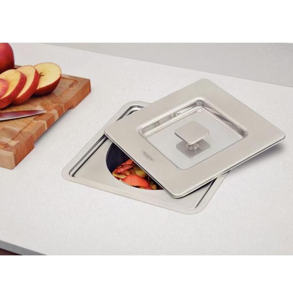 Imagem de Lixeira Inox Tramontina 5l P/balcao Clean Square 94518/205