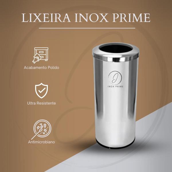 Imagem de Lixeira InoxPrime 100 Litros Com Aro 38x80