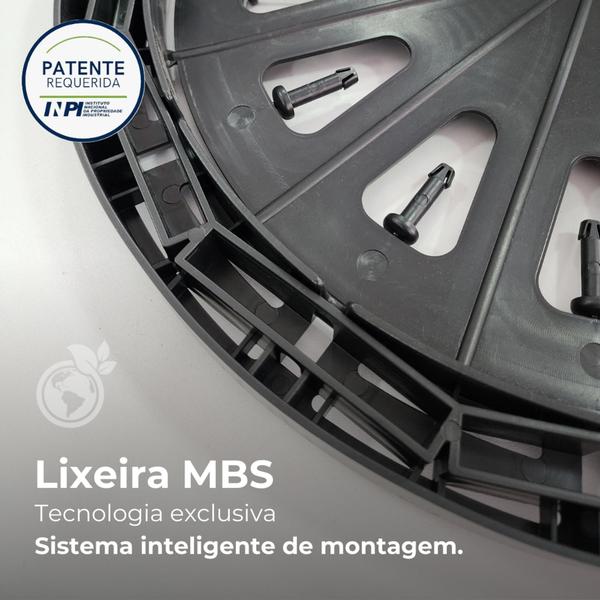 Imagem de Lixeira Madeira Plástica 100 Litros Marrom