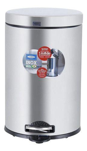 Imagem de Lixeira Multiuso Aço Inox 12l Pedal Balde 43x27x27cm Brinox