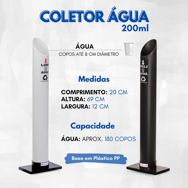 Imagem de Lixeira Para Copos Descartáveis 200ml Água Dispensador Coletor