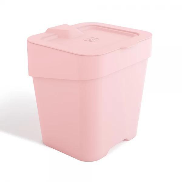 Imagem de Lixeira Pedal Cozinha/banheiro Slim Premium 15l Rosa Uz