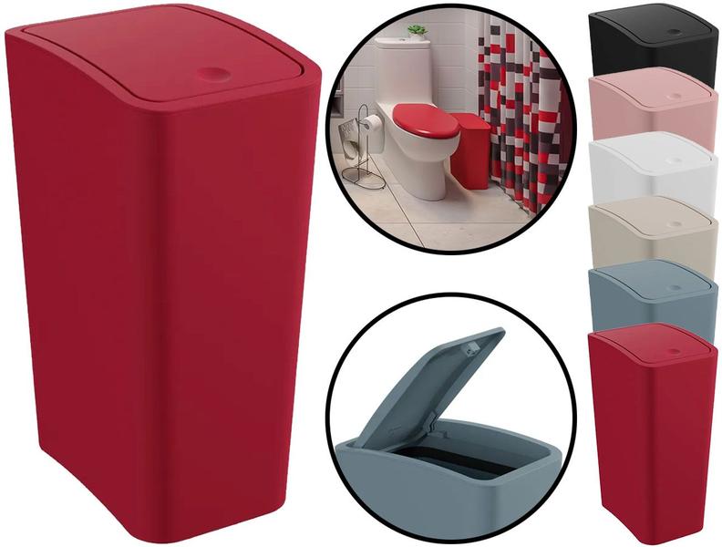 Lixeira Plástica Retangular Cesto De Lixo Com Tampa Click Lavabo Escritório Cozinha 8 Litros Astra Imagem de Lixeira Plástica Retangular Cesto De Lixo Com Tampa Click Lavabo Escritório Cozinha 8 Litros Astra