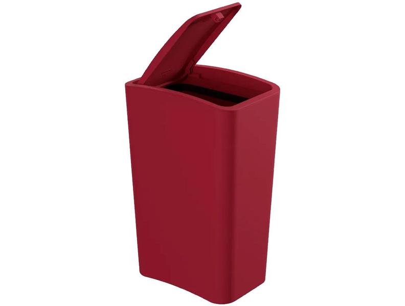 Lixeira Plástica Retangular Cesto De Lixo Com Tampa Click Lavabo Escritório Cozinha 8 Litros Astra Imagem de Lixeira Plástica Retangular Cesto De Lixo Com Tampa Click Lavabo Escritório Cozinha 8 Litros Astra