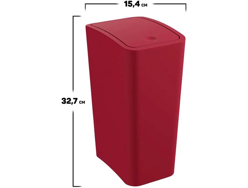 Lixeira Plástica Retangular Cesto De Lixo Com Tampa Click Lavabo Escritório Cozinha 8 Litros Astra Imagem de Lixeira Plástica Retangular Cesto De Lixo Com Tampa Click Lavabo Escritório Cozinha 8 Litros Astra