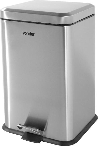 Imagem de Lixeira Retangular 20L Inox Vonder