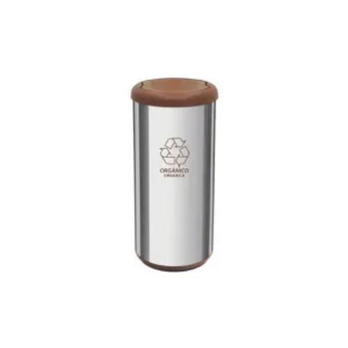 Lixeira Selecta 40L Inox Tampa Marrom - Tramontina - TRAMONTINA LIXEIRAS Imagem de Lixeira Selecta 40L Inox Tampa Marrom - Tramontina