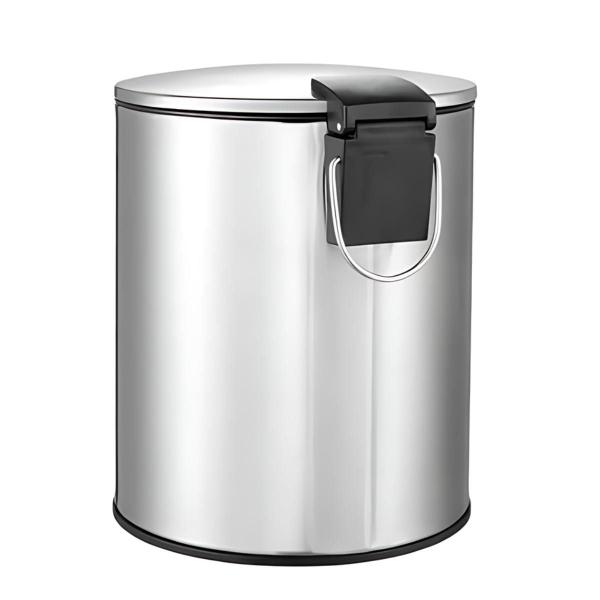 Imagem de Lixeira Slim Inox Escovado 3 Litros Pedal Cozinha Lavabo Escritório