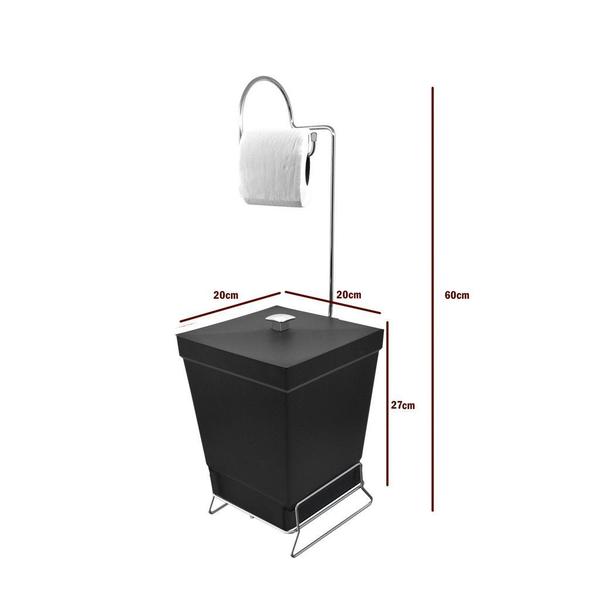Lixeira + Suporte de Papel Higiênico - Stolf Imagem de Lixeira + Suporte de Papel Higiênico