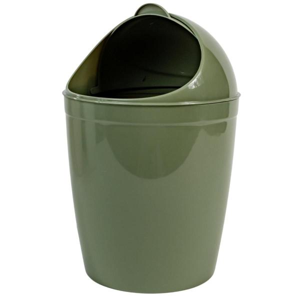 Imagem de Lixeira Tampa Basculante 5 Litros Pia Cozinha Plástica Lixo De Bancada Resistente 
