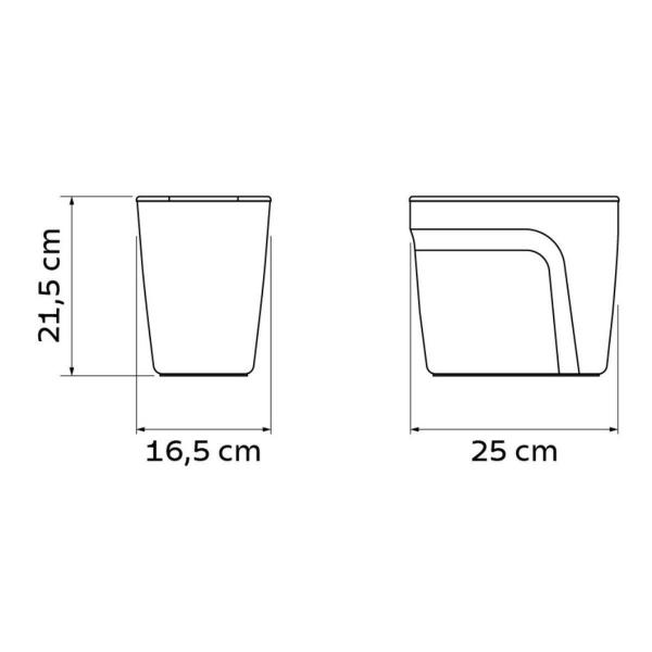 Imagem de Lixeira Tramontina Compact Plast Click Preta 6.5L 92861/009