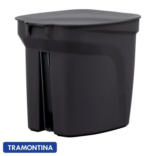 Imagem de Lixeira Tramontina Cozinha Escritório c/ Porta Sacos 7 Lt