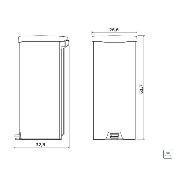 Imagem de Lixeira Tramontina Inox C/Pedal New 30L. - 94538/730