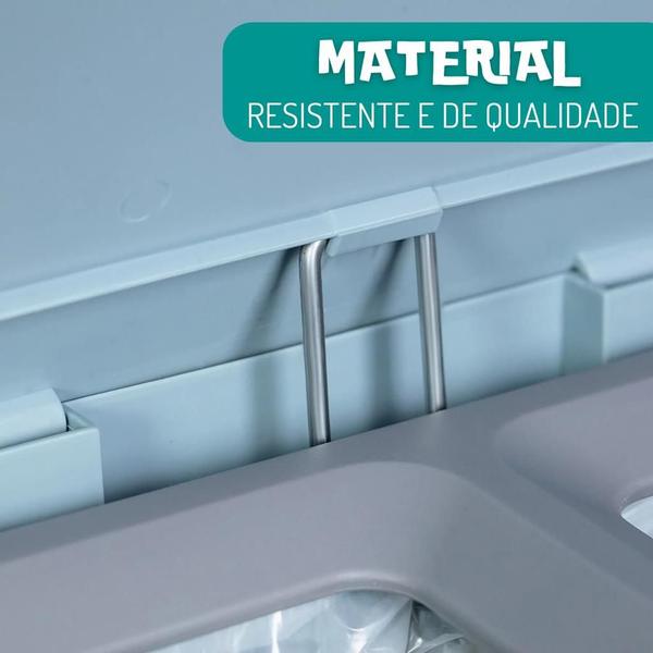 Imagem de Lixeira Trium Banheiro Cozinha Escritorio Consultorio Com Pedal 20 Litros Cesto Dual Reciclagem OU