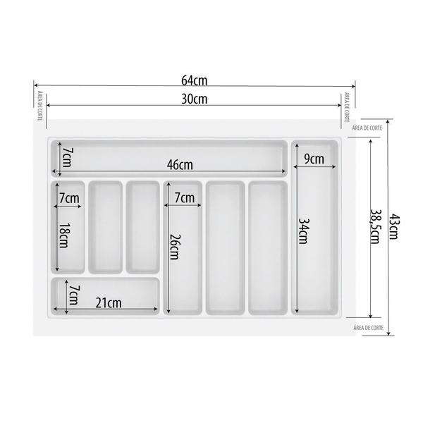 Imagem de LJ-038 - Divisor 640x430mm - 9 separadores