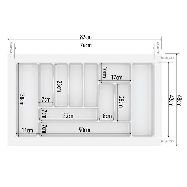 Imagem de LJ-0807 - Divisor 820x480mm - 11 separadores