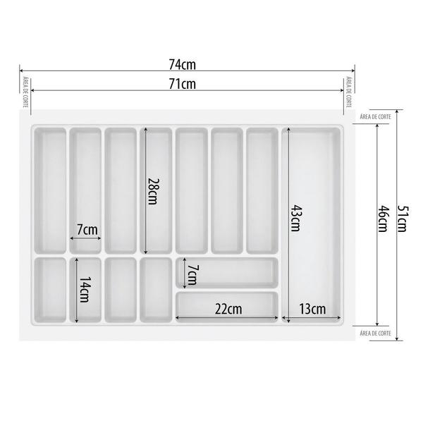 Imagem de LJ-0859 - Divisor 740x510mm - 14 separadores