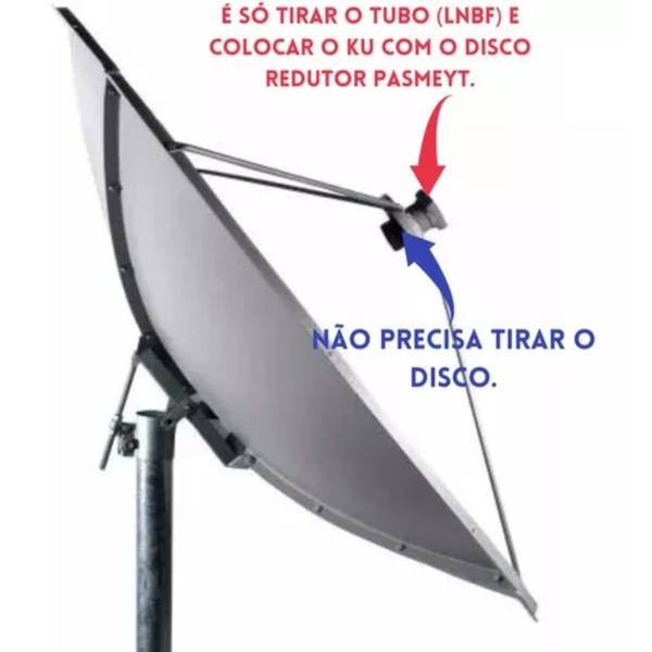 Imagem de Lnbf Ku Oito Saídas + Adaptador Para Antena De Chapa.