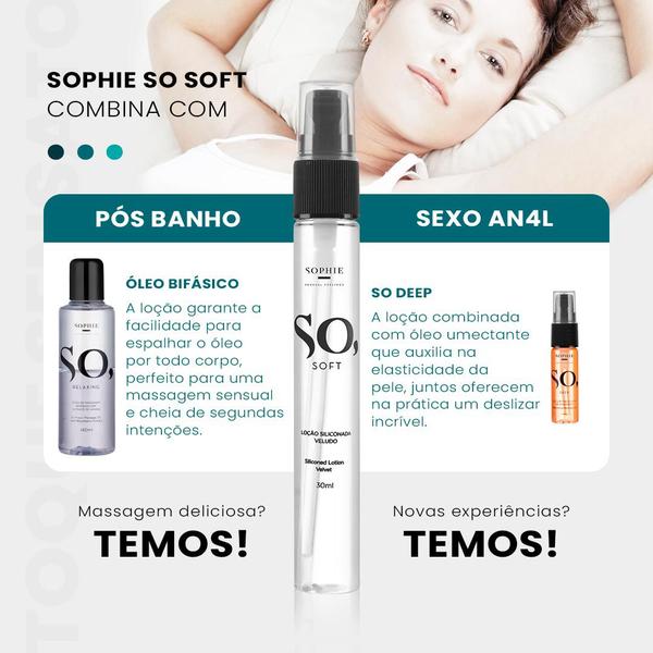 Imagem de Loção Corporal Siliconada So Soft Sem Fragrância 30ml Sophie Sensual Feelings