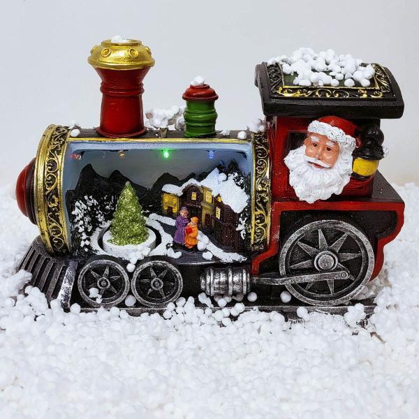 Imagem de Locomotiva Trem De Natal Com Cena Papai Noel Música E Luz LED NTD23007