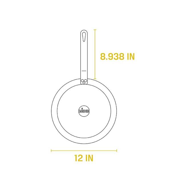 Imagem de Lodge Carbon Steel Skillet, Pré-Temperado, 12 polegadas