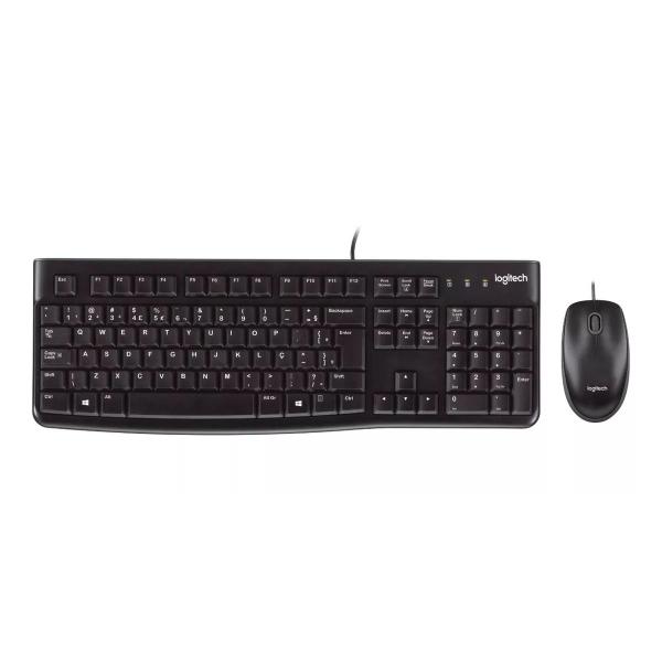 Imagem de Logitech mk120 kit teclado mouse com fio usb