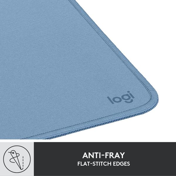 Imagem de Logitech Mouse Pad - Série Studio, Tapete de mouse para computador com base de borracha antiderrapante, deslizamento fácil, superfície resistente a derramamentos, materiais duráveis, portátil, em um design moderno e fresco, cinza azul