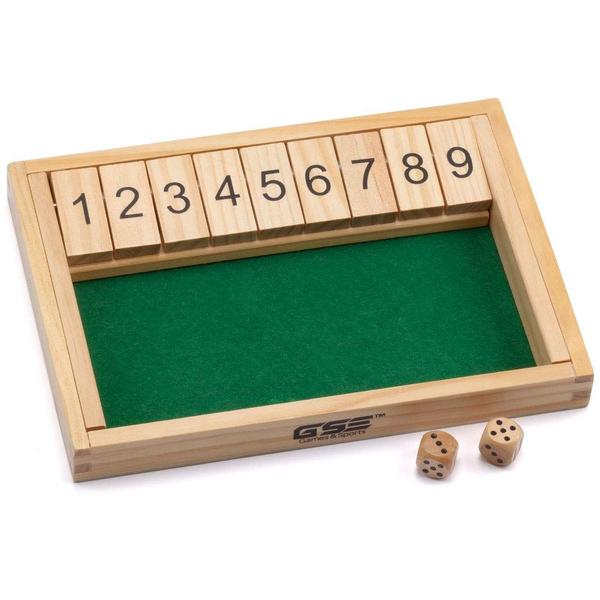 Imagem de Loja de jogos e xadrez Shut The Box Muba Wooden 9