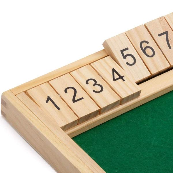 Imagem de Loja de jogos e xadrez Shut The Box Muba Wooden 9