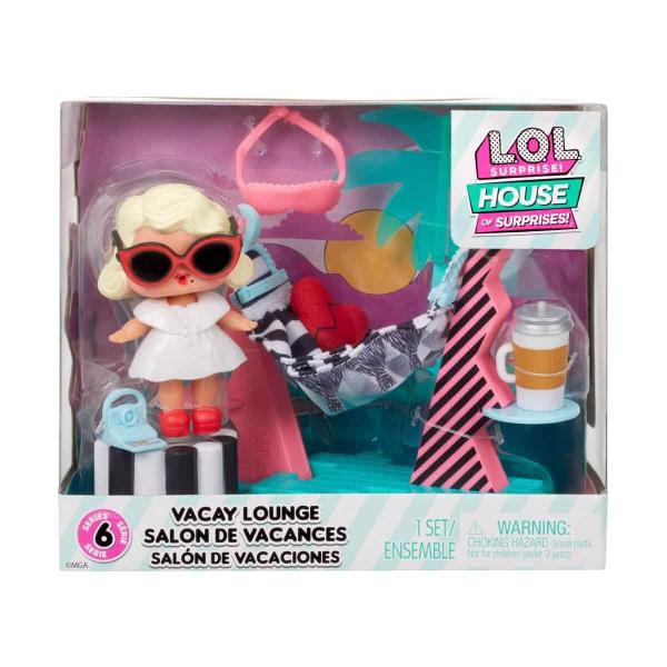 Imagem de LOL Surprise OMG House of Surprises Vacay Lounge Playset com Boneca Colecionável Líder com 8 Surpresas, Acessórios dollhouse, Brinquedo de Férias, Grande Presente para Crianças 4 5 6+ Anos De Idade & Colecionadores