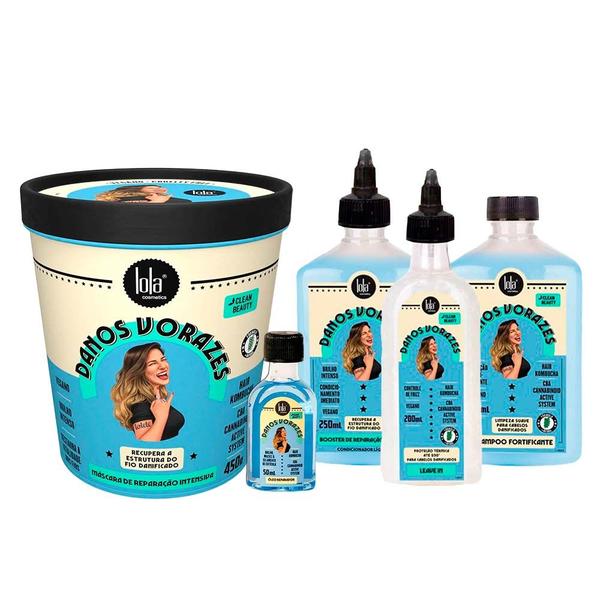 Lola Cosmetics Danos Vorazes Kit Shampoo + Máscara + Finalizador + Óleo + Booster - Lola ... Lola Cosmetics Danos Vorazes Kit Shampoo + Máscara + Finalizador + Óleo + Booster - Lola ...