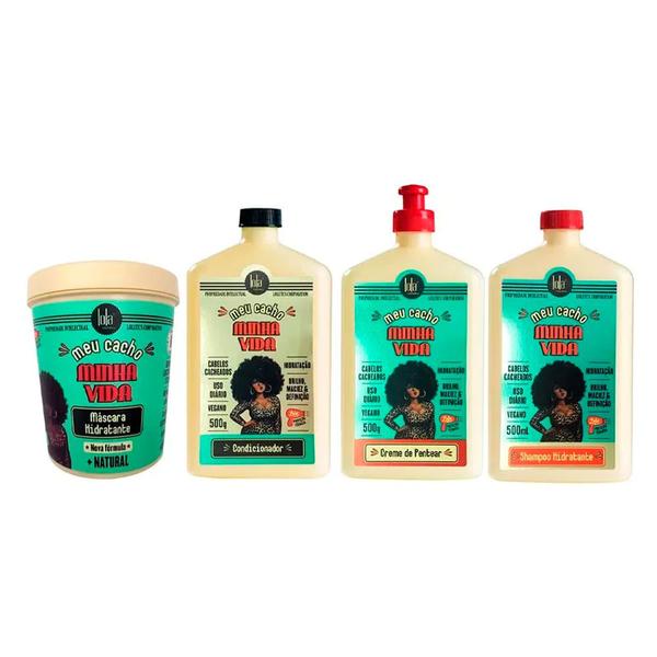 Lola Cosmetics Meu Cacho Minha Vida Kit Shampoo + Condicionador + Máscara + Creme - Lola F...