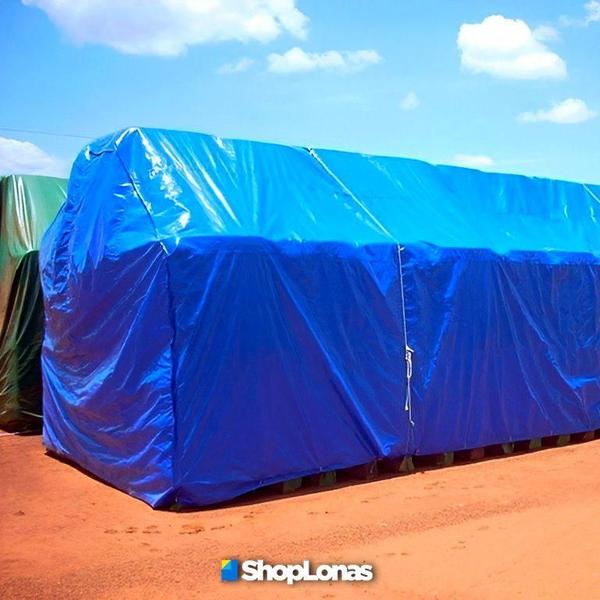Lona 10,5X6 Polietileno Azul Shoplonas510 Imagem de Lona 10,5X6 Polietileno Azul Shoplonas510