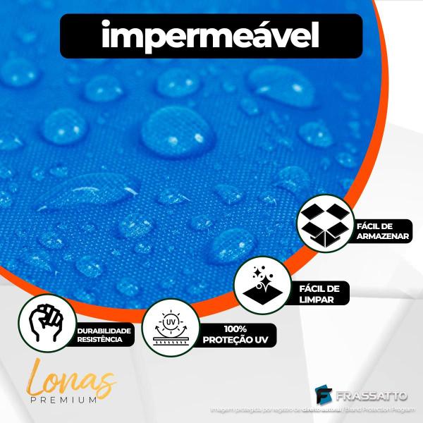 Imagem de Lona 5x3 Azul Impermeavel Piscina Barraca Camping Telhado 3x5 Multiuso + Corda