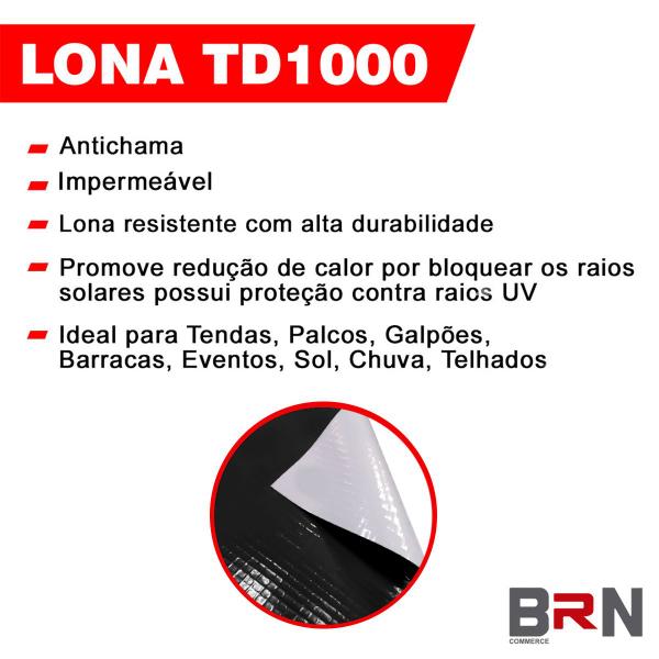 Imagem de Lona Antichamas TD1000 Para Coberturas de Shows e Eventos Lona Sollar Blackout 1,4x10 Metros