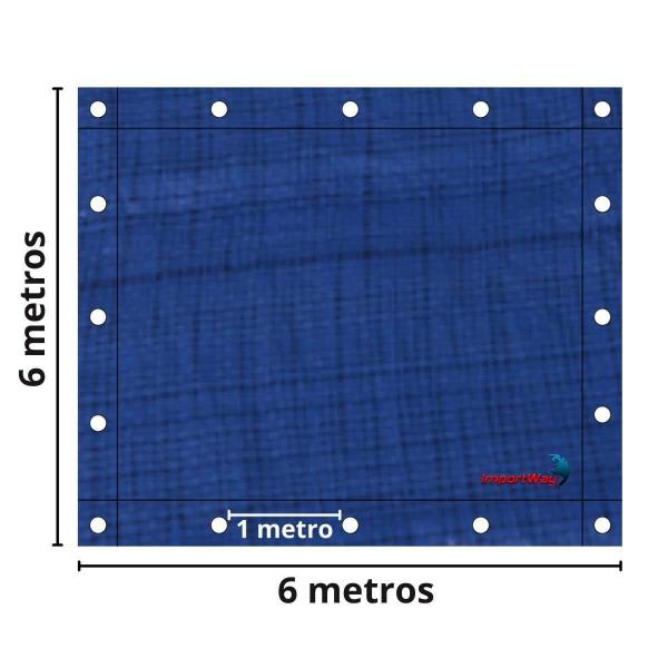 Imagem de Lona Carreteiro 100 Micras Leve 6 x 6 Metros Azul IWLP66 IMPORTWAY