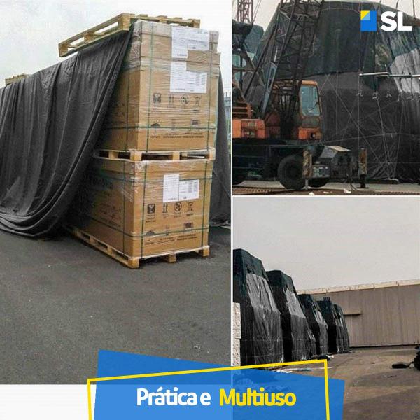 Imagem de Lona Cobre Fácil 200 Micras - 6x4M Preto/Prata